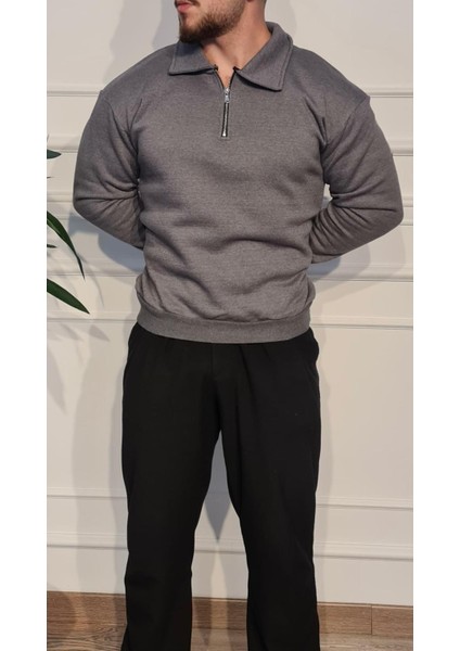 Yarım Fermuarlı Sweatshirt