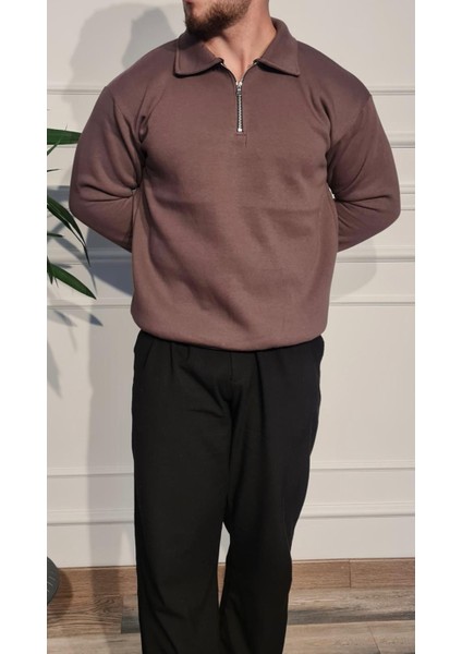 Yarım Fermuarlı Sweatshirt