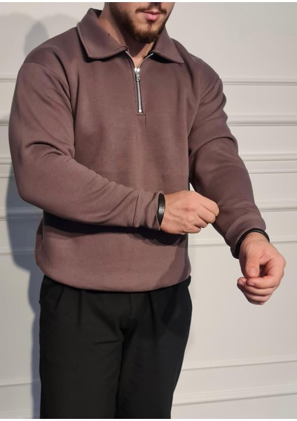 Yarım Fermuarlı Sweatshirt