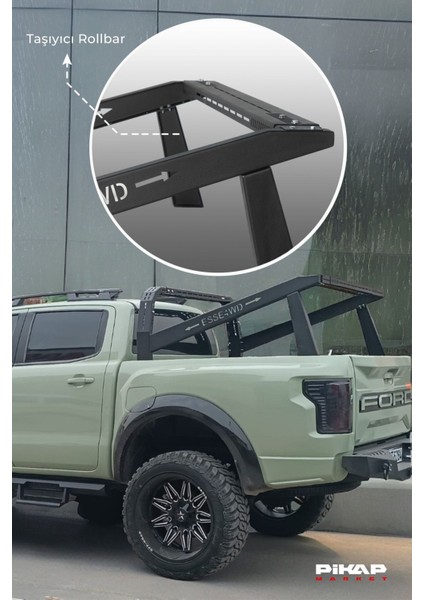 Mercedes X-Class Uyumlu Çadır Taşıyıcı Rollbar