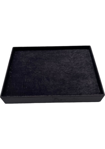 Yerli Üretim Süet Kumaş Siyah Renk 34/24 Cm Batırmalı Çekmeçe Içi Bileklik Kelepçe Tablası fiyatları