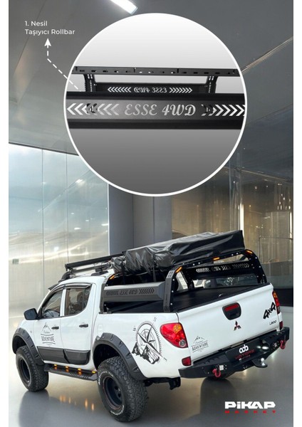 Mitsubishi L200 Uyumlu Çadır Rollbar