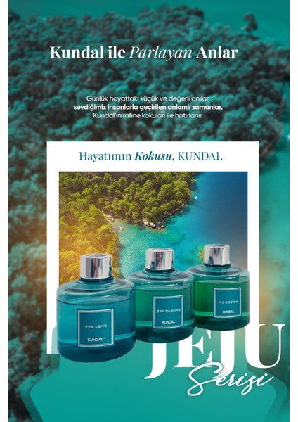 Jeju Serisi Parfüm Difüzörü Kundal Perfume Diffuser Jeju Edition 200ml 3Adet