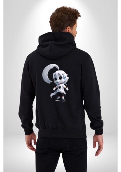 Japon Anime Baruto Momoshiki Kadın Erkek Siyah Renk Kapüşonlu Kanguru Cepli Fermuarlı Pamuklu Oversize Dijital Baskılı Hırka Sweatshirt fiyatları