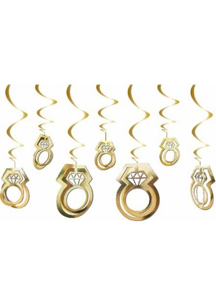 3D Yüzük Tavan Sarkıt Süsü Altın