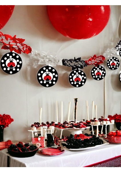 Uğur Böceği Kağıt Zincir Süs