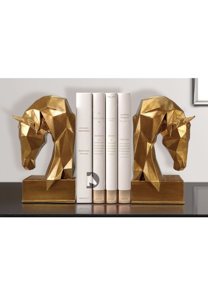 Dekoratif At Kitap Tutucu Biblo Heykel