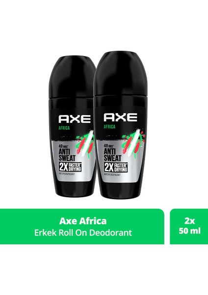 Erkek Roll On Deodorant Africa 50 ml X2