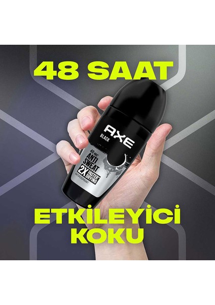 Erkek Roll On Deodorant Black 50 ml X2