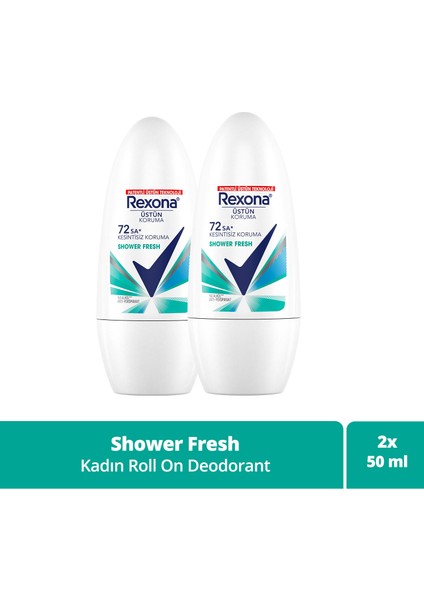 Üstün Koruma Kadın Roll On Deodorant Shower Fresh 50 ml X2
