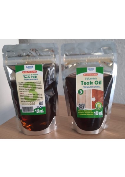 Eco-Teak Oıl / Premıum Normal (Solventsiz Natürel Tik YAĞI)100ML ve uygulama süngeri modelleri