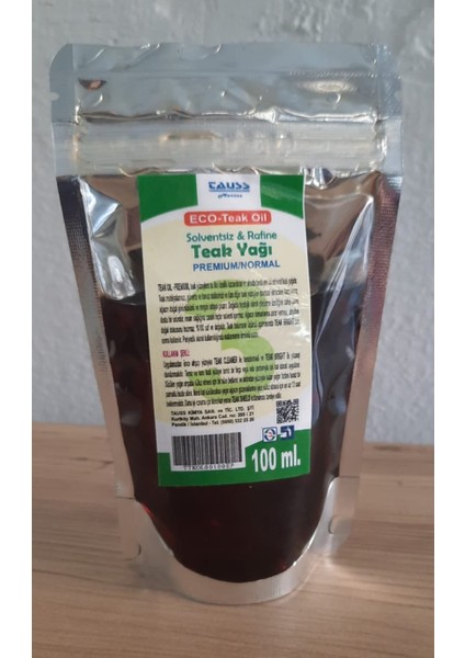 Eco-Teak Oıl / Premıum Normal (Solventsiz Natürel Tik YAĞI)100ML ve uygulama süngeri