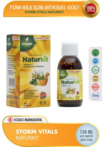 Naturkit Bitki Ekstreleri Ve Vitamin C+ Pelargonyum 150ml