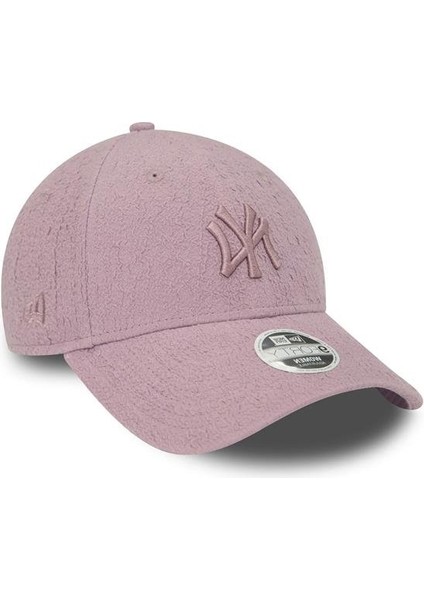 New York Yankees Kadın Bubble Stitch Siyah 9FORTY Pastel Mor Ayarlanabilir Şapka