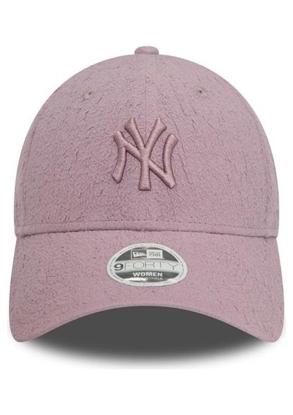 New York Yankees Kadın Bubble Stitch Siyah 9FORTY Pastel Mor Ayarlanabilir Şapka