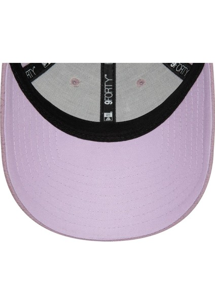 New York Yankees Kadın Bubble Stitch Siyah 9FORTY Pastel Mor Ayarlanabilir Şapka