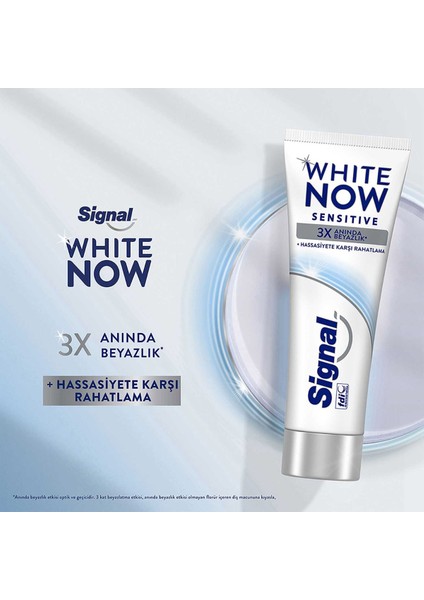 White Now Diş Macunu Sensitive Hassasiyete Karşı 75 ml X4