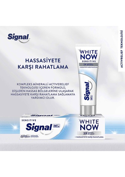 White Now Diş Macunu Sensitive Hassasiyete Karşı 75 ml X4