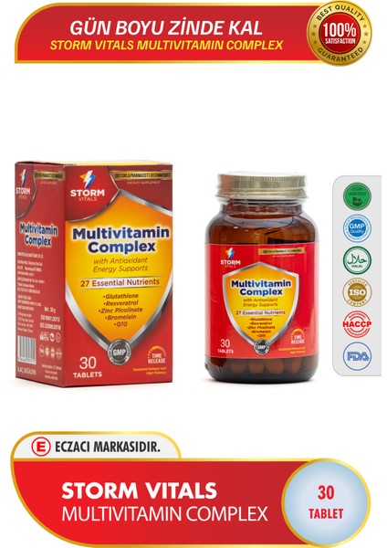 Multivitamin Complex( Antioxidant+ Energy Supports) 30 Tablet