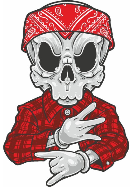 Hip-Hop Rap Bandanalı Skull Kurukafa 00511