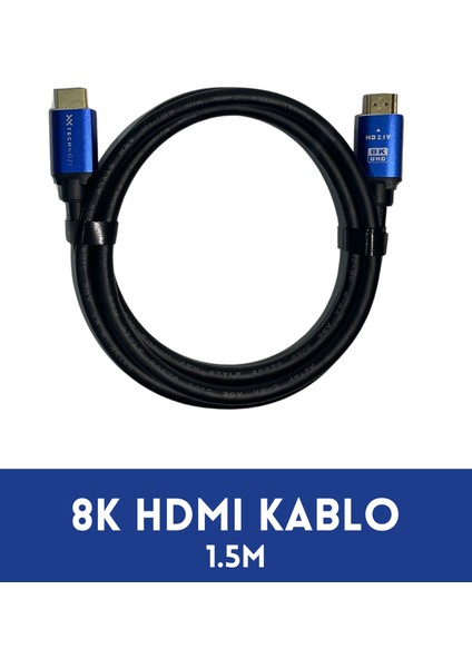 Hdtv Premium 8k Ultra Hd HDMI 2.0 Ses ve Görüntü Kablosu 1.5 Metre fiyatları