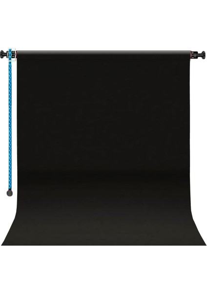 Sabit (Tavan & Duvar) Kağıt Sonsuz Stüdyo Fon Perde (Black/siyah) 2.70X11 Metre