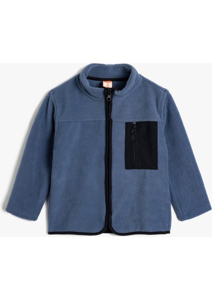 Polar Ceket Fermuarlı Paraşüt Kumaş Detaylı Pamuklu