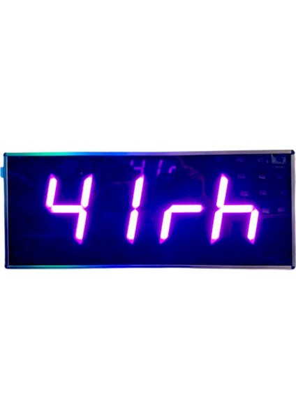 Sanec Dijital LED Duvar ve Masa Saati Derece ve Nem - Mor (Kasa Ölçüsü: 16X40 Cm)