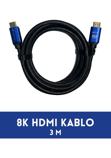 Hdtv Premium 8k Ultra Hd HDMI 2.0 Ses ve Görüntü Kablosu 3 Metre fiyatları