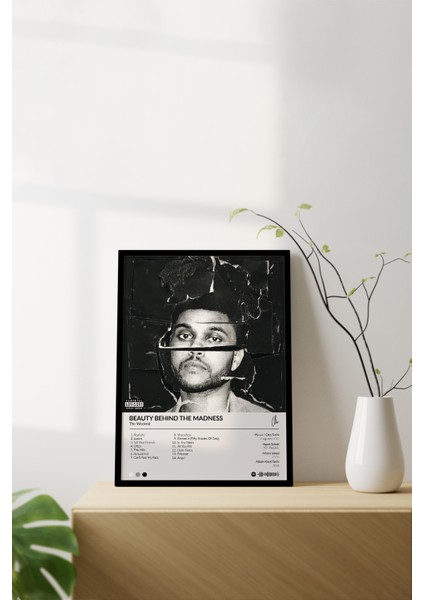 House Gorgeous The Weeknd Beauty Behind The Madness Çerçevesiz Spotify Barkodlu Albüm Poster