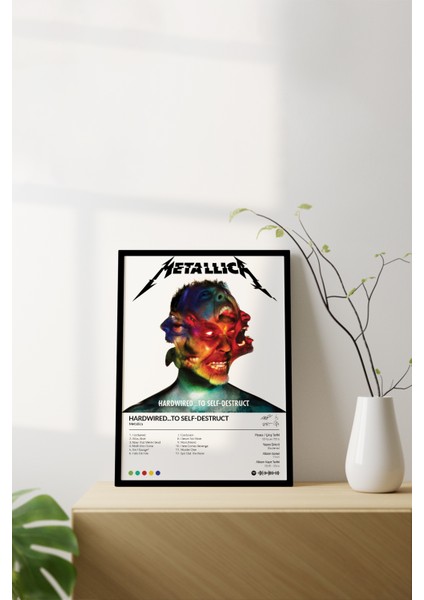 Metallica Hardwired Çerçevesiz Spotify Barkodlu Albüm Poster