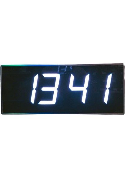 Dijital LED Duvar ve Masa Saati ve Derece - Beyaz (Kasa Ölçüsü: 16X40 Cm)