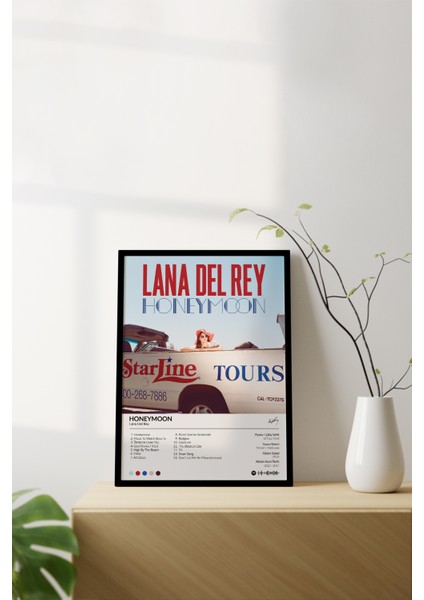 Lana Del Rey Honeymoon Çerçevesiz Spotify Barkodlu Albüm Poster