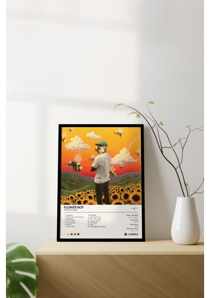 Tyler The Creator Flower Boy Çerçevesiz Spotify Barkodlu Albüm Poster