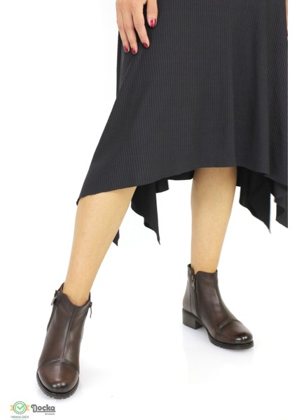 Kadın Deri Bağcıksız Düz Taban Klasik Bot M25/KB1405 fırsatları