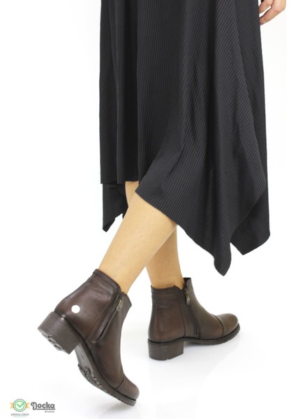 Kadın Deri Bağcıksız Düz Taban Klasik Bot M25/KB1405 indirimleri