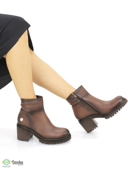 Kadın Deri Bağcıksız Kalın Platform Topuklu Klasik Bot M25/KB1340 fiyatları