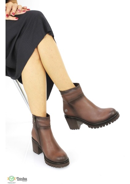 Kadın Deri Bağcıksız Kalın Platform Topuklu Klasik Bot M25/KB1340 fırsatları