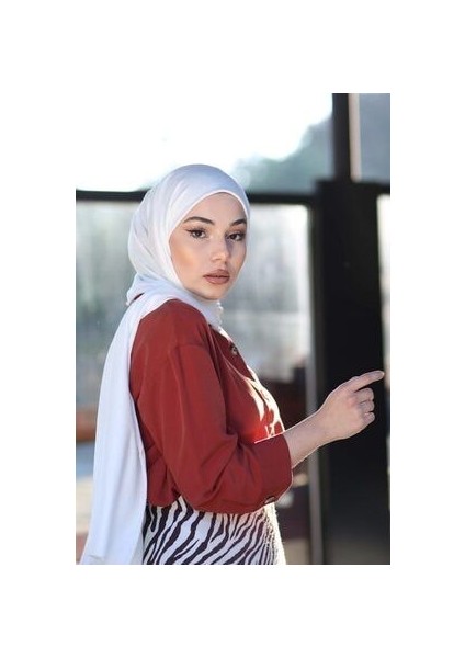 Nice Penye Şal Beyaz