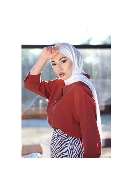 Nice Penye Şal Beyaz modelleri