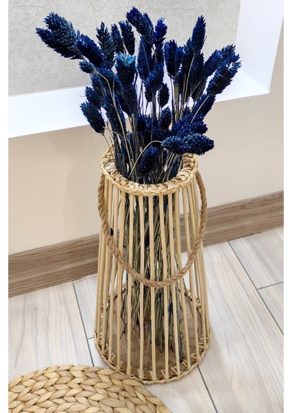 Tekno Trust Bambu Çubuk Uzun Halatlı Dekoratif Vazo 35 cm