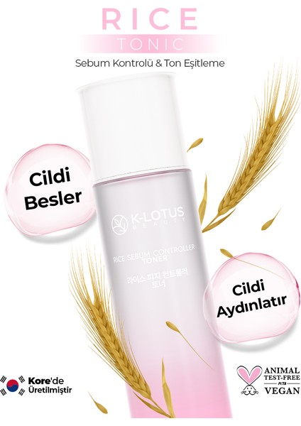 Sebum Kontrolü, Ölü Deriden Arındırma, Akne Kontrolü Etkili Rice Sebum Kontrol Tonik 150ML indirimleri