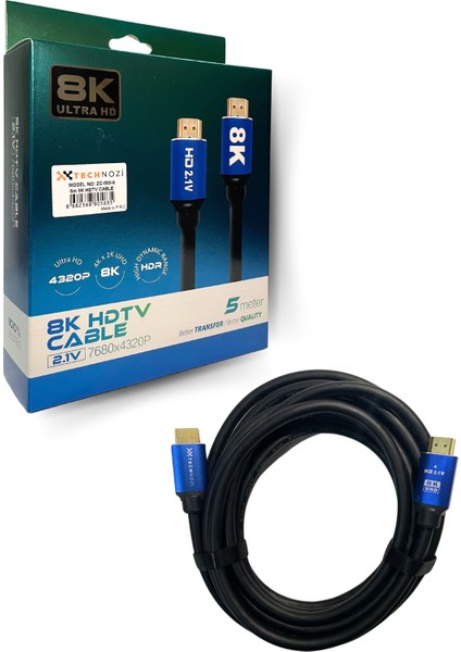 Hdtv Premium 8k Ultra Hd HDMI 2.0 Ses ve Görüntü Kablosu 5 Metre