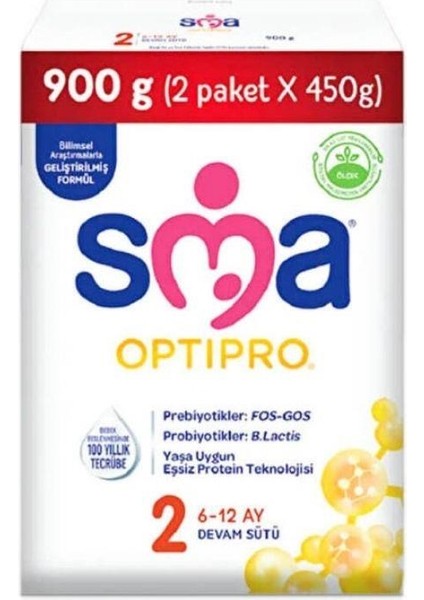 Optipro 2 6-12 Ay Devam Sütü 900 G (2 Paket x 450 G)