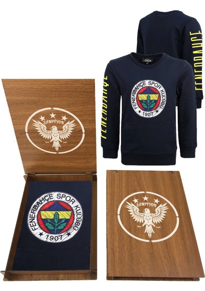 Lisanslı Çocuk Tribün Logo Sweatshırt Hediyelik Ahşap Kutulu