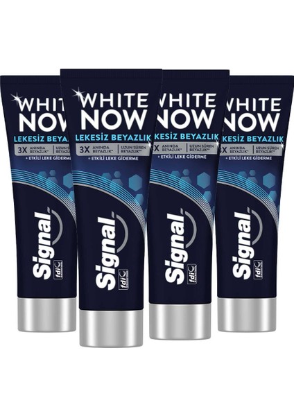 White Now Diş Macunu Lekesiz Beyazlık Etkili Leke Giderme 75 ml X4 fiyatları