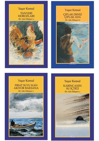 Bir Ada Hikayesi 1 - Bir Ada Hikayesi 2 - Bir Ada Hikayesi 3 - Bir Ada Hikayesi 4 - 4 Kitap - Yaşar Kemal