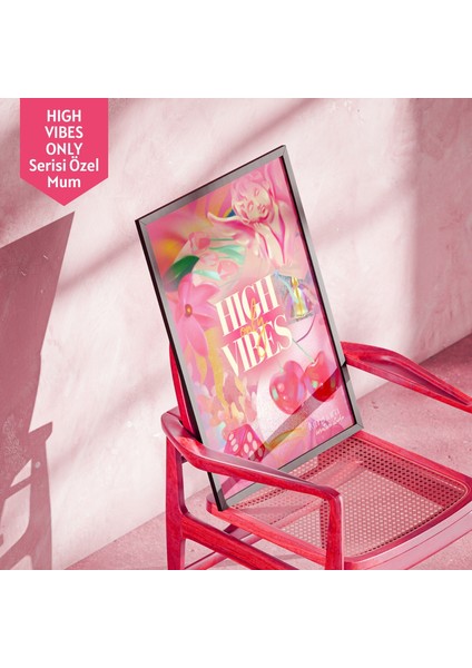 Luminara Studio x Mim And More High Vibes Only Pembe Poster indirimleri