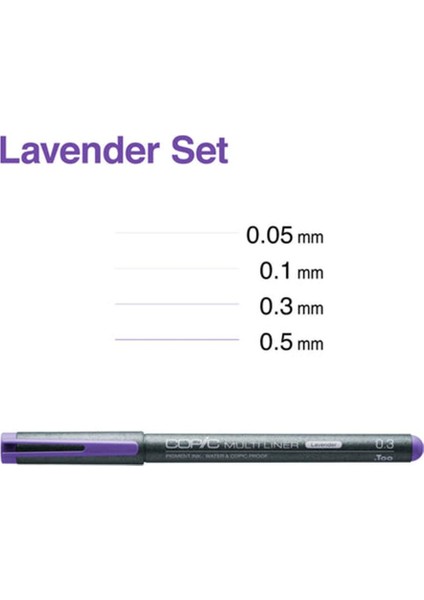 Multiliner Classic Lavender 0.3 mm Çizim Kalemi