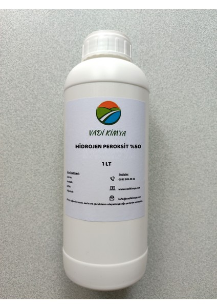 Hidrojen Peroksit %50 H2O2 Perhidrol - 1 Lt